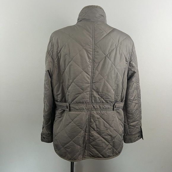 NWOT THREAD & SUPPLY Green Quilted Snap Button Zipper Down Utility Jacket (L) - Picture 7 of 11
